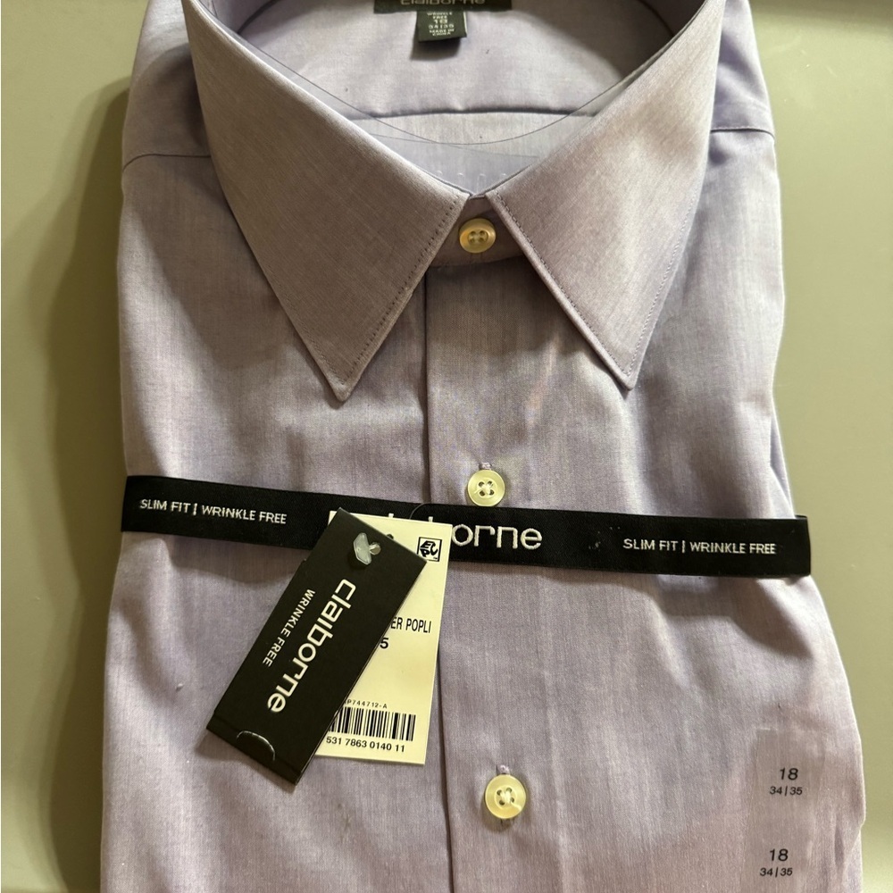 Claiborne Men's Purple Slim Fit Shirt